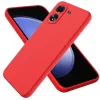 Husa Xiaomi Redmi 13C, Luxury Silicone, protectie camera, catifea in interior, rosie