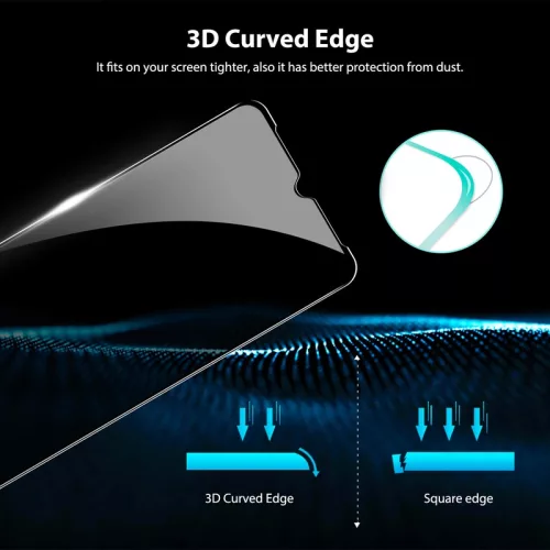 Folie de sticla Samsung Galaxy A10, Full Glue Privacy, margini negre