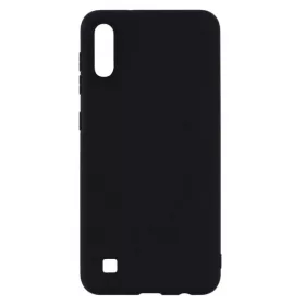   Husa Samsung Galaxy A10, Luxury Silicone, catifea in interior, neagra