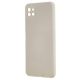 Husa Samsung Galaxy A22 5G Luxury Silicone, catifea in interior, protectie camere, bej