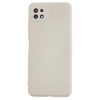 Husa Samsung Galaxy A22 5G Luxury Silicone, catifea in interior, protectie camere, bej