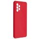 Husa Samsung Galaxy A23 5G, Luxury Silicone, catifea in interior, protectie camere, rosie