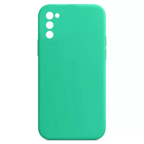 Husa Samsung Galaxy A54 5G, Luxury Silicone, catifea in interior, protectie camere, turcoaz
