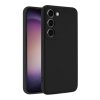 Husa Samsung Galaxy S22, Luxury Silicone, catifea in interior, protectie camere, neagra
