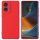 Husa Motorola Moto G85, Luxury Silicone, protectie camera, catifea in interior, rosie