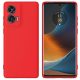 Husa Motorola Moto G85, Luxury Silicone, protectie camera, catifea in interior, rosie