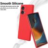 Husa Motorola Moto G85, Luxury Silicone, protectie camera, catifea in interior, rosie