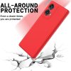Husa Motorola Moto G85, Luxury Silicone, protectie camera, catifea in interior, rosie
