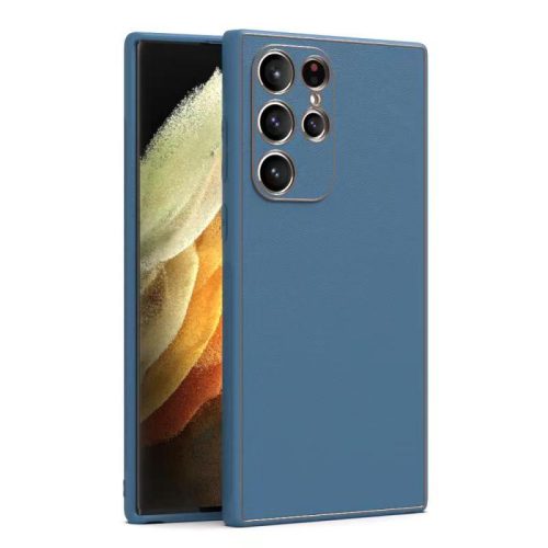 Husa Samsung Galaxy A35, Yolo Eco-Leather, piele ecologica, albastra