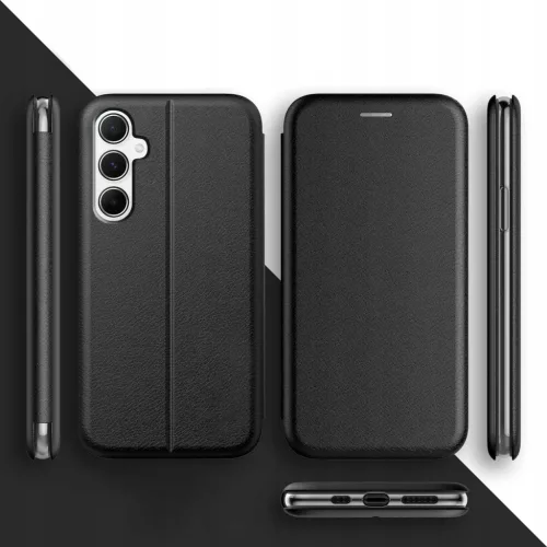 Husa Samsung Galaxy A56, Prestige Book, inchidere magnetica, neagra
