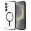 Husa Samsung Galaxy S23, Electroplating Magsafe TPU, protectie camera, margini negre
