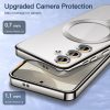 Husa Samsung Galaxy S23, Electroplating Magsafe TPU, protectie camera, margini mov