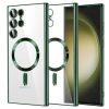 Husa Samsung Galaxy S22 Ultra, Electroplating Magsafe TPU, protectie camera, margini verzi