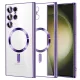 Husa Samsung Galaxy S22 Ultra, Electroplating Magsafe TPU, protectie camera, margini mov