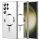 Husa Samsung Galaxy S22 Ultra, Electroplating Magsafe TPU, protectie camera, margini argintii