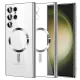 Husa Samsung Galaxy S22 Ultra, Electroplating Magsafe TPU, protectie camera, margini argintii
