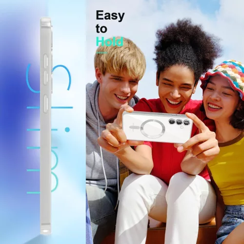 Husa Samsung Galaxy S22 Plus, Electroplating Magsafe TPU, protectie camera, margini verzi