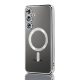 Husa Samsung Galaxy S22, Electroplating Magsafe TPU, protectie camera, margini argintii