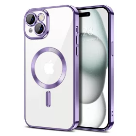   Husa Apple iPhone 11 Pro, Magsafe Electroplating TPU, protectie camera, margini mov