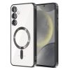Husa Samsung Galaxy S24, Electroplating Magsafe TPU, protectie camera, margini negre