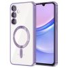 Husa Samsung Galaxy A15 5G, Electroplating Magsafe TPU, protectie camera, mov lila