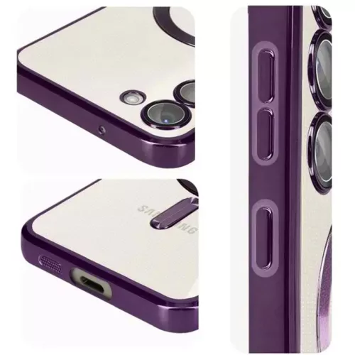 Husa Samsung Galaxy A15 5G, Electroplating Magsafe TPU, protectie camera, mov lila