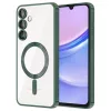 Husa Samsung Galaxy A35 5G, Electroplating Magsafe TPU, protectie camera, margini verzi
