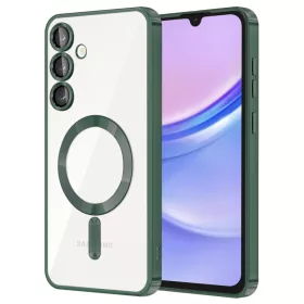   Husa Samsung Galaxy A35 5G, Electroplating Magsafe TPU, protectie camera, margini verzi