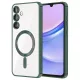 Husa Samsung Galaxy A35 5G, Electroplating Magsafe TPU, protectie camera, margini verzi