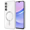Husa Samsung Galaxy A35 5G, Electroplating Magsafe TPU, protectie camera, margini argintii