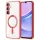 Husa Samsung Galaxy A35 5G, Electroplating Magsafe TPU, protectie camera, margini rosii