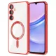 Husa Samsung Galaxy A35 5G, Electroplating Magsafe TPU, protectie camera, margini rosii