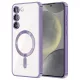 Husa Samsung Galaxy A55 5G, Electroplating Magsafe TPU, protectie camera, margini mov