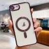 Husa Apple iPhone 16e, Magsafe Electroplating TPU, protectie camera, margini mov