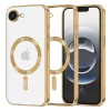 Husa Apple iPhone 16e, Magsafe Electroplating TPU, protectie camera, margini aurii