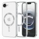 Husa Apple iPhone 16e, Magsafe Electroplating TPU, protectie camera, margini argintii
