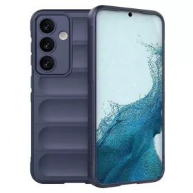   Husa Samsung Galaxy A15, Wave Silicone, protectie camera, catifea in interior, navy blue