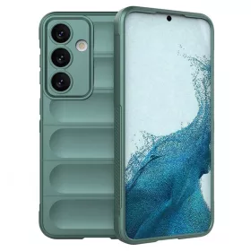   Husa Samsung Galaxy A05s, Wave Silicone, protectie camera, catifea in interior, deep green