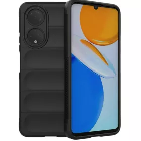   Husa protectie Honor X7, Wave Silicone, protectie camera, catifea in interior, night black