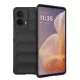 Husa Motorola Moto G85, Wave Silicone, protectie camera, catifea in interior, night black