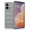 Husa Motorola Moto G85, Wave Silicone, protectie camera, catifea in interior, smoke gray