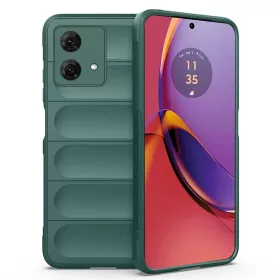   Husa Motorola Moto G85, Wave Silicone, protectie camera, catifea in interior, navy blue