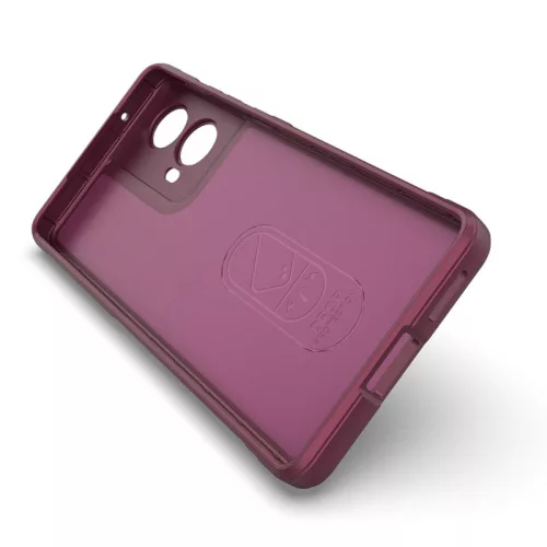 Husa Motorola Moto G85, Wave Silicone, protectie camera, catifea in interior, navy blue