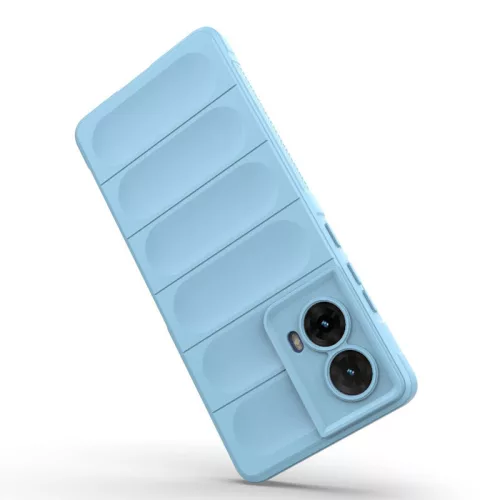 Husa Motorola Moto G85, Wave Silicone, protectie camera, catifea in interior, pure red