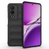 Husa Oppo A80, Wave Silicone, protectie camera, catifea in interior, night black
