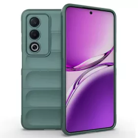   Husa Oppo A80, Wave Silicone, protectie camera, catifea in interior, deep green