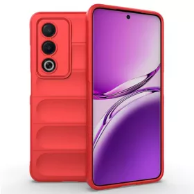   Husa Oppo A80, Wave Silicone, protectie camera, catifea in interior, pure red