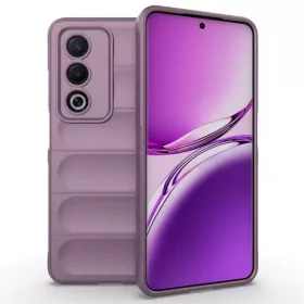   Husa Oppo A80, Wave Silicone, protectie camera, catifea in interior, light purple