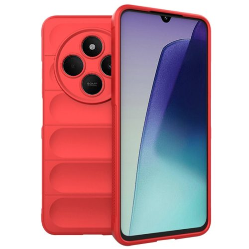 Husa Xiaomi Redmi 14C, Wave Silicone, protectie camera, catifea in interior, pure red