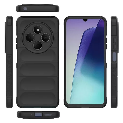 Husa Xiaomi Redmi 14C, Wave Silicone, protectie camera, catifea in interior, pure red